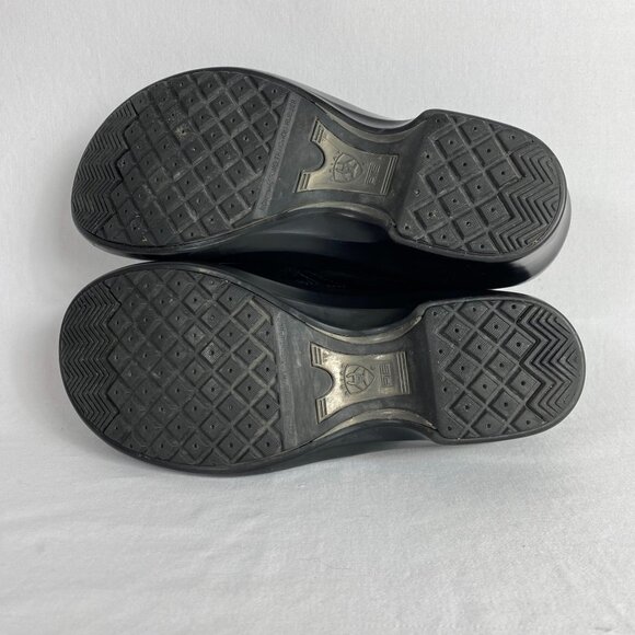 Ariat Sutter Baker Black Leather Slip On Clog Women's 8 - Picture 3 of 11